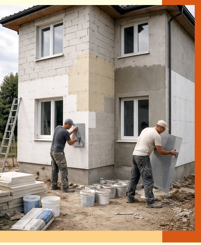Утепление дома из газобетона в Конаково от 4258 руб./м² — заказать у ТепломастерКнк